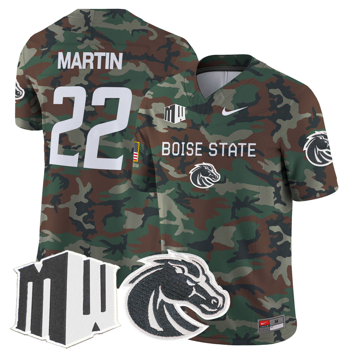Boise State Broncos 2024 Military Vapor Limited Jersey - All Stitched